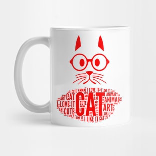 Red Cat Drawing Mug